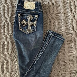 Miss Me Skinny Jeans with Embellished Design